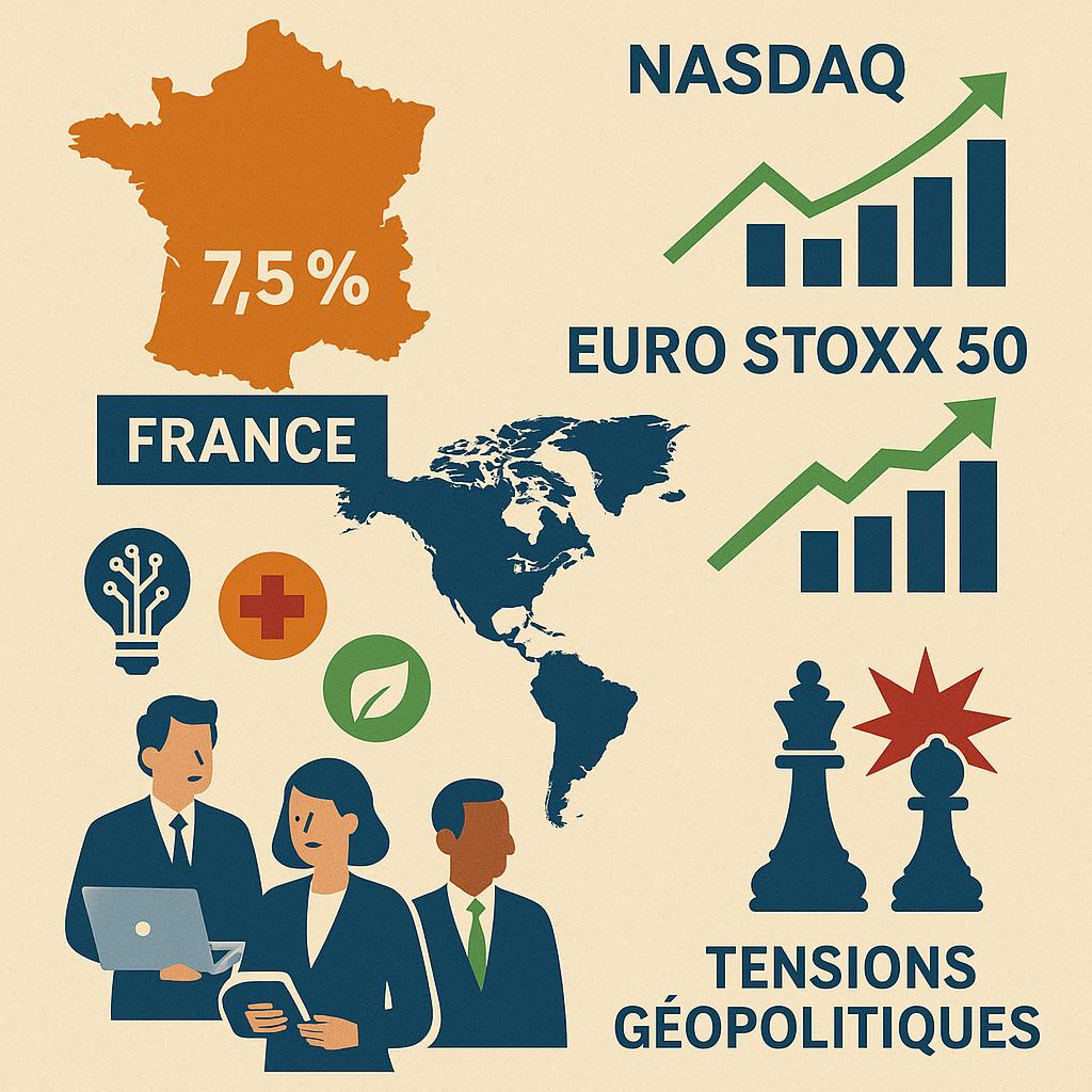8 août 2025 – Marchés financiers : chômage en France, tensions géopolitiques et opportunités d’investissement