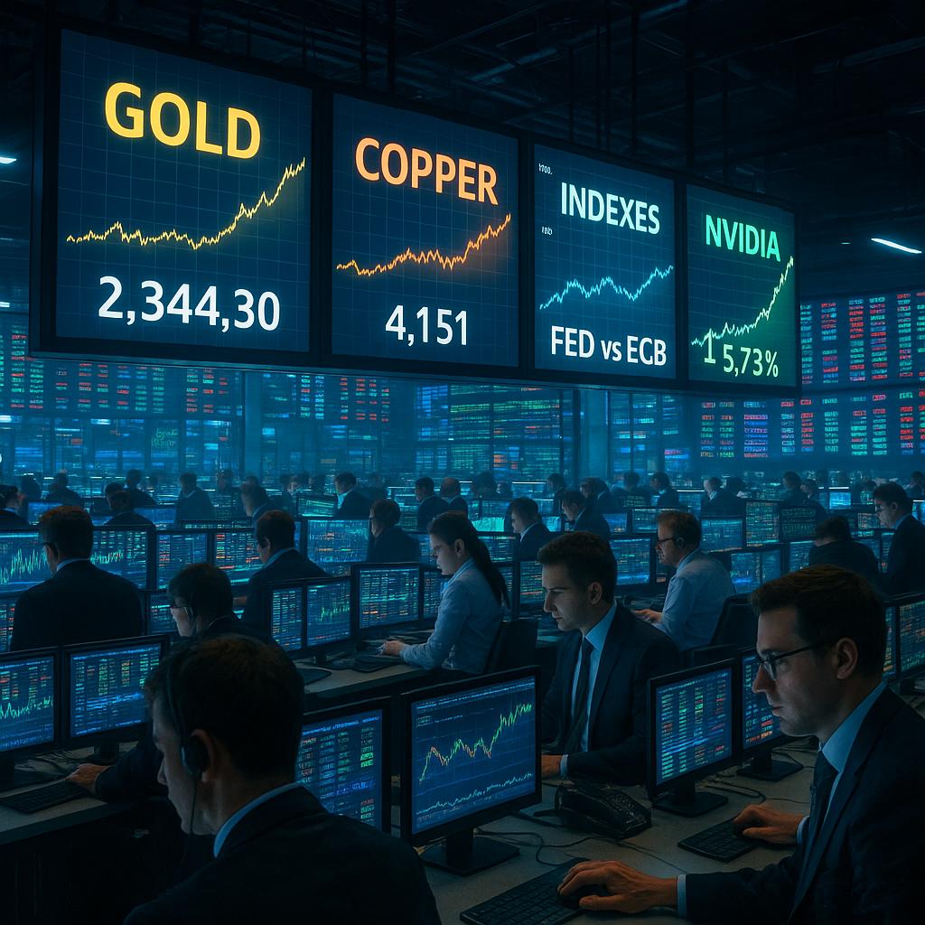 BCE en juin, Fed en pause : pourquoi l’or et le cuivre flambent ?