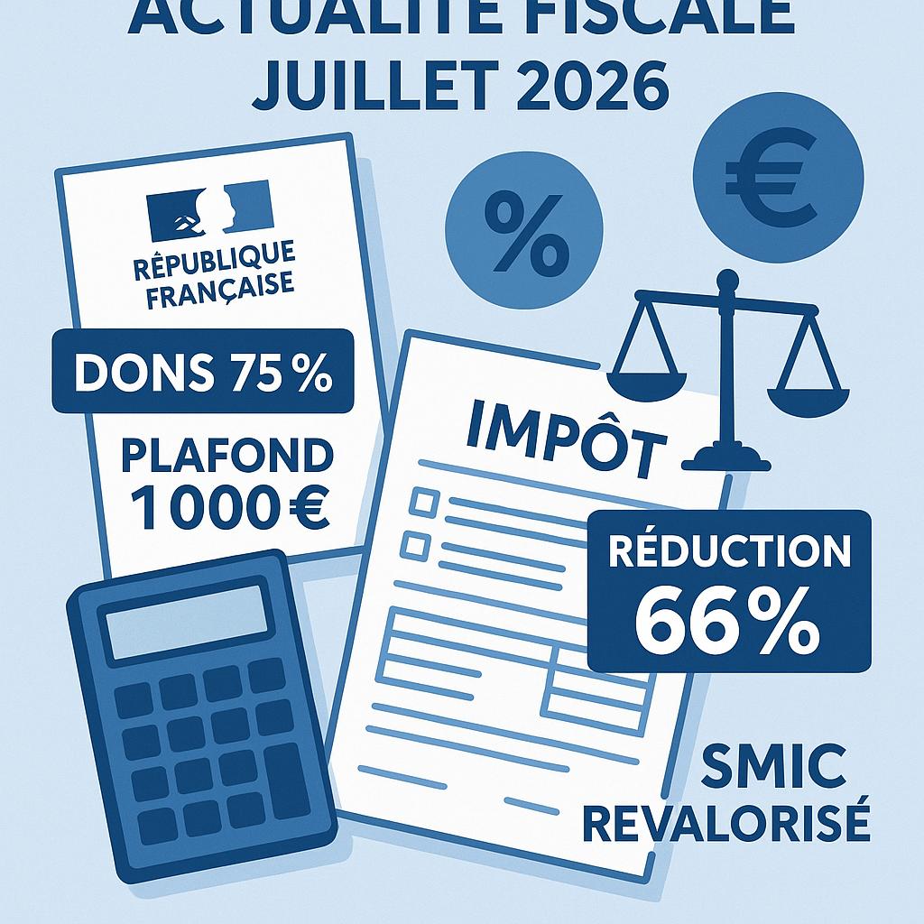 Actualité fiscale juillet 2026 : dons à 75 %, abattement SMIC et impôt sur le revenu, ce qui change pour les particuliers
