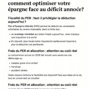 Retraite 2026 : Réforme, PER, CSG… Comment optimiser votre épargne face au déficit annoncé ?