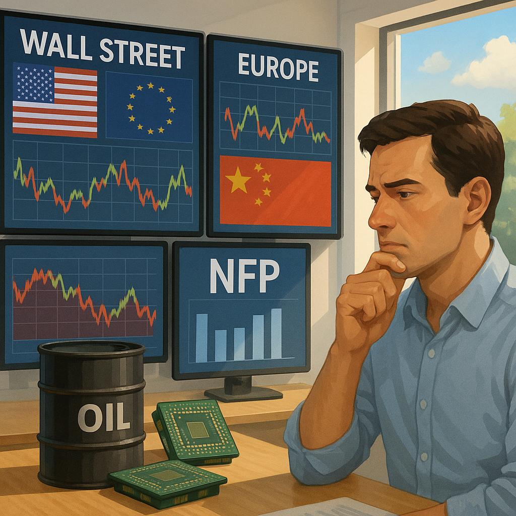 Marchés en attente du NFP : tensions USA-Chine, volatilité et stratégies d’assurance vie