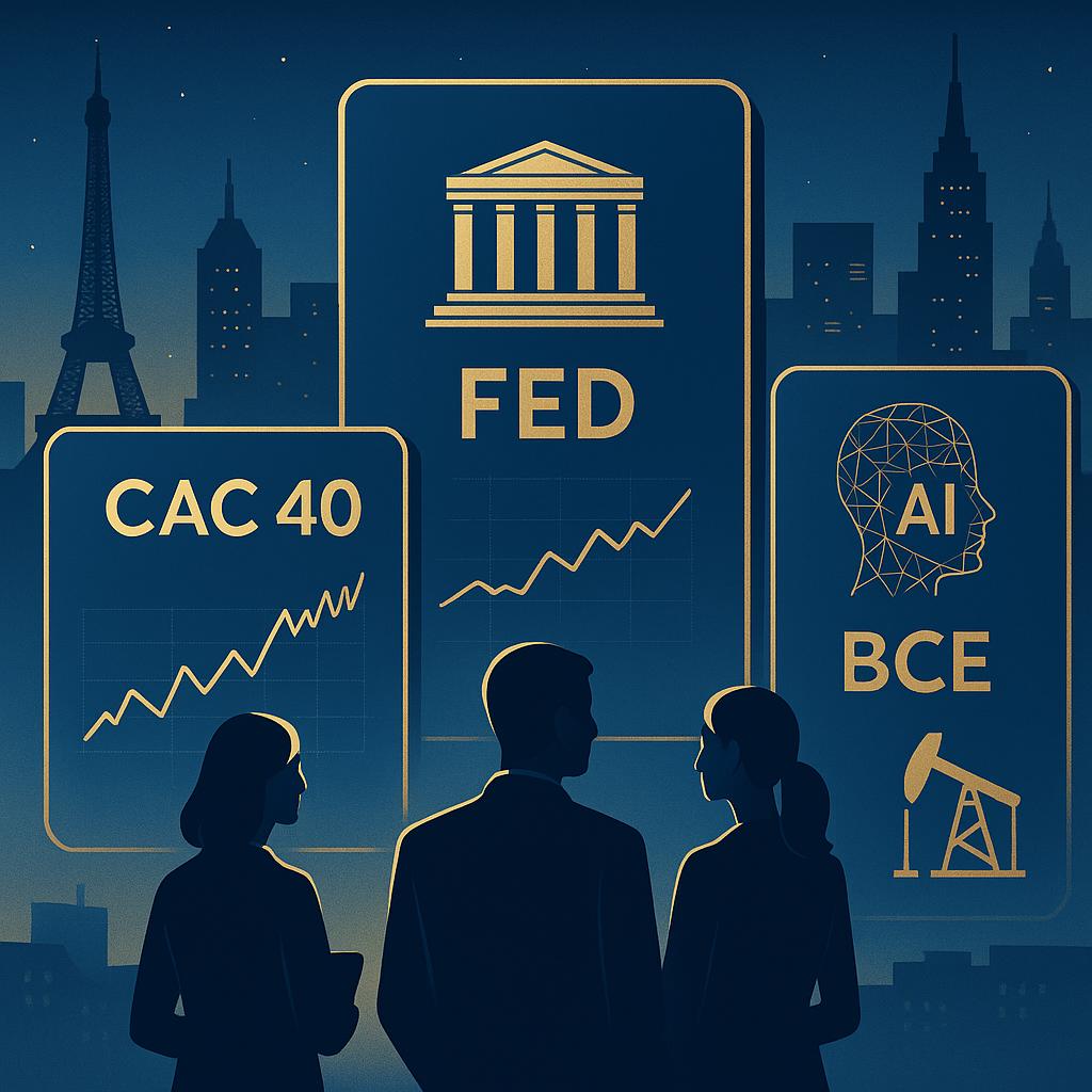 Marchés financiers : Fed, BCE et CAC 40 au cœur d’une semaine décisive
